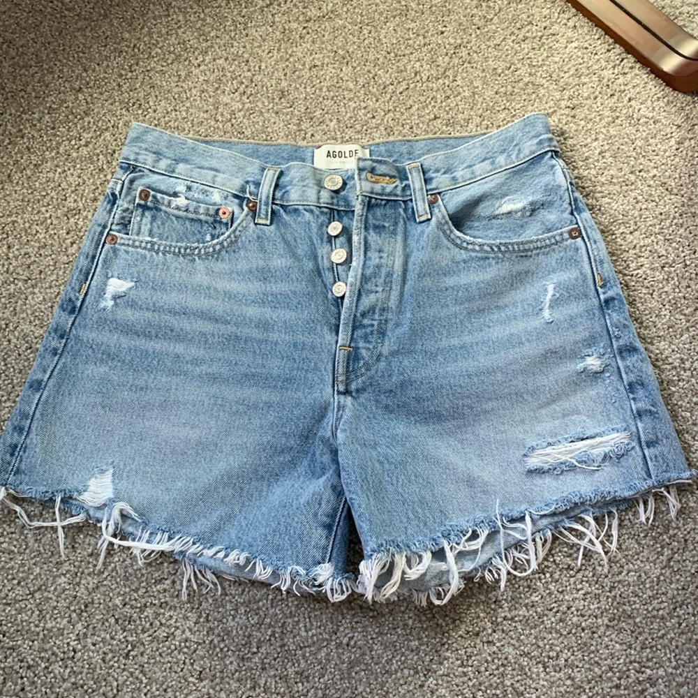 Agolde Parker Long Shorts in Swapmeet